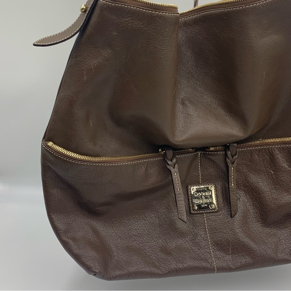 Dooney & Bourke large oversized hobo shoulder bag brown - Picture 4 of 12